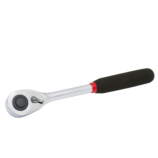 Reversible ratchet with rubber grip 1/2"